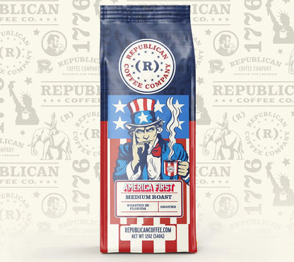 America First| Conservative Coffee Gifts, Memorial Day, Mothers Day
