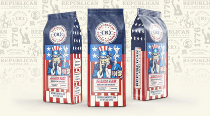 America First| Conservative Coffee Gifts, Memorial Day, Mothers Day