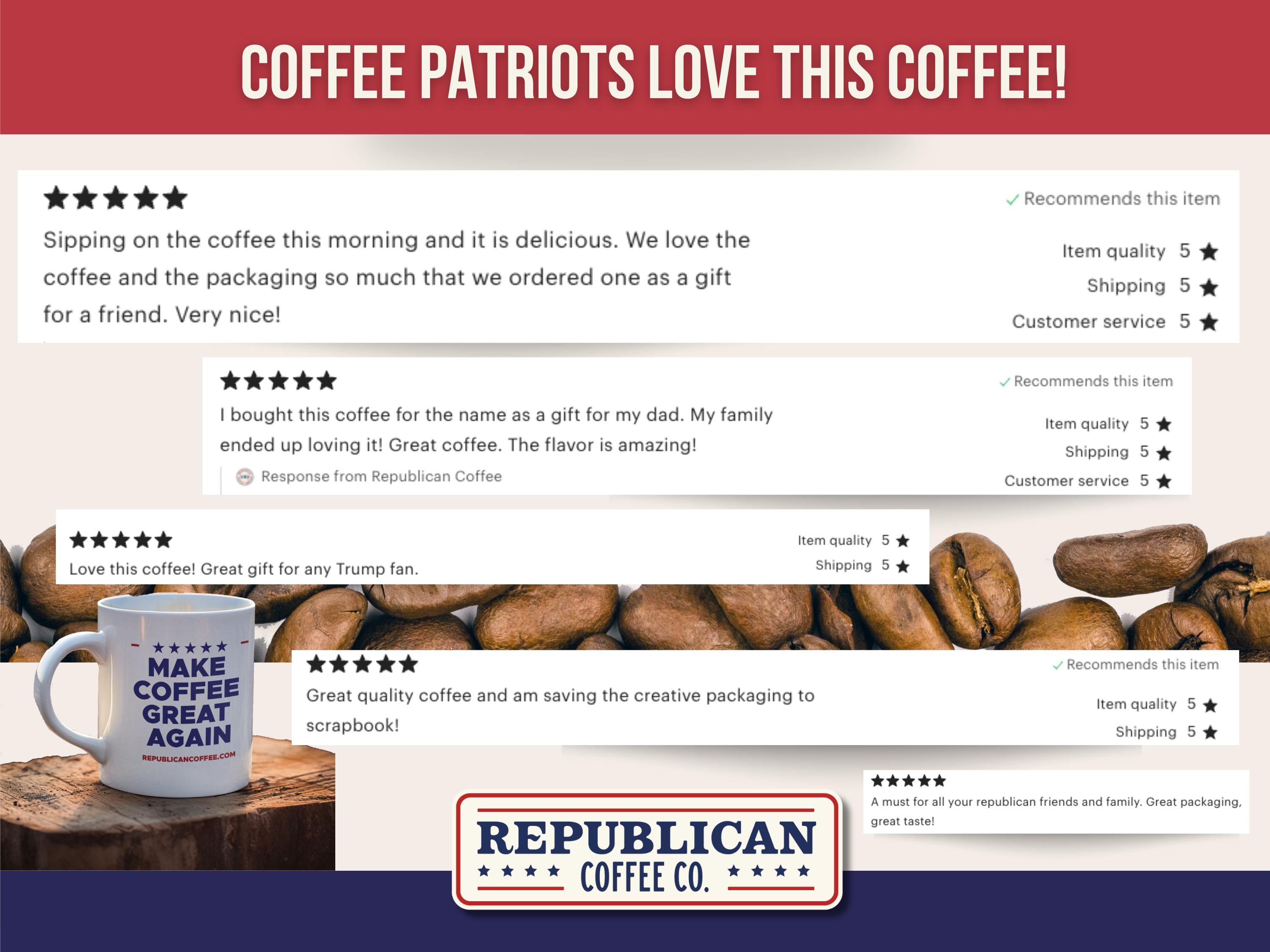Coffee Bag, Classic Coffee, Republican Coffee, Original Coffee, Coffee Favors, Republican Coffee, Coffee Lovers Gift