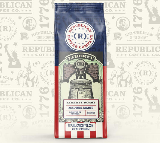 Liberty Roast- Republican Coffee| Patriotic American Coffee | Fresh Roasted Gourmet Coffee | Bold Flavor for Coffee Lovers | Trump Gift, Memorial Day, Mothers Day