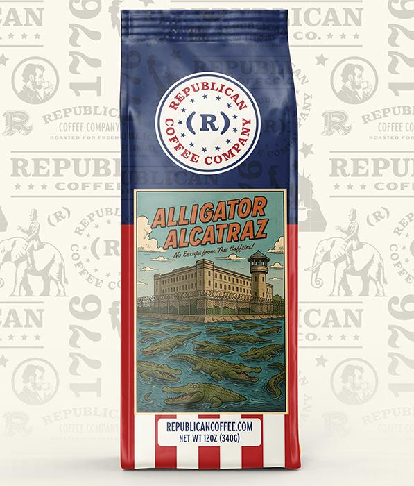 Alligator Alcatraz - Republican Coffee, Trump Coffee, Trump Gift, Roast Coffee, Coffee Beans, Coffee, Birthday Gift, Conservative Coffee