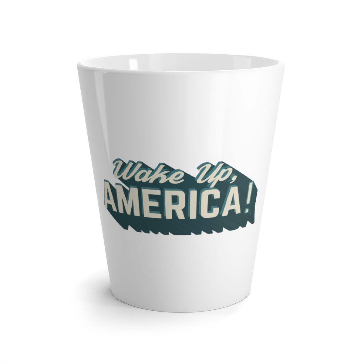 Wake Up, America! Latte Mug